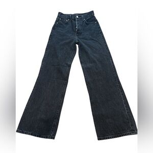 Denim Forum Aritzia Denim Forum The Farrah High Rise Wide
Leg Jean Black